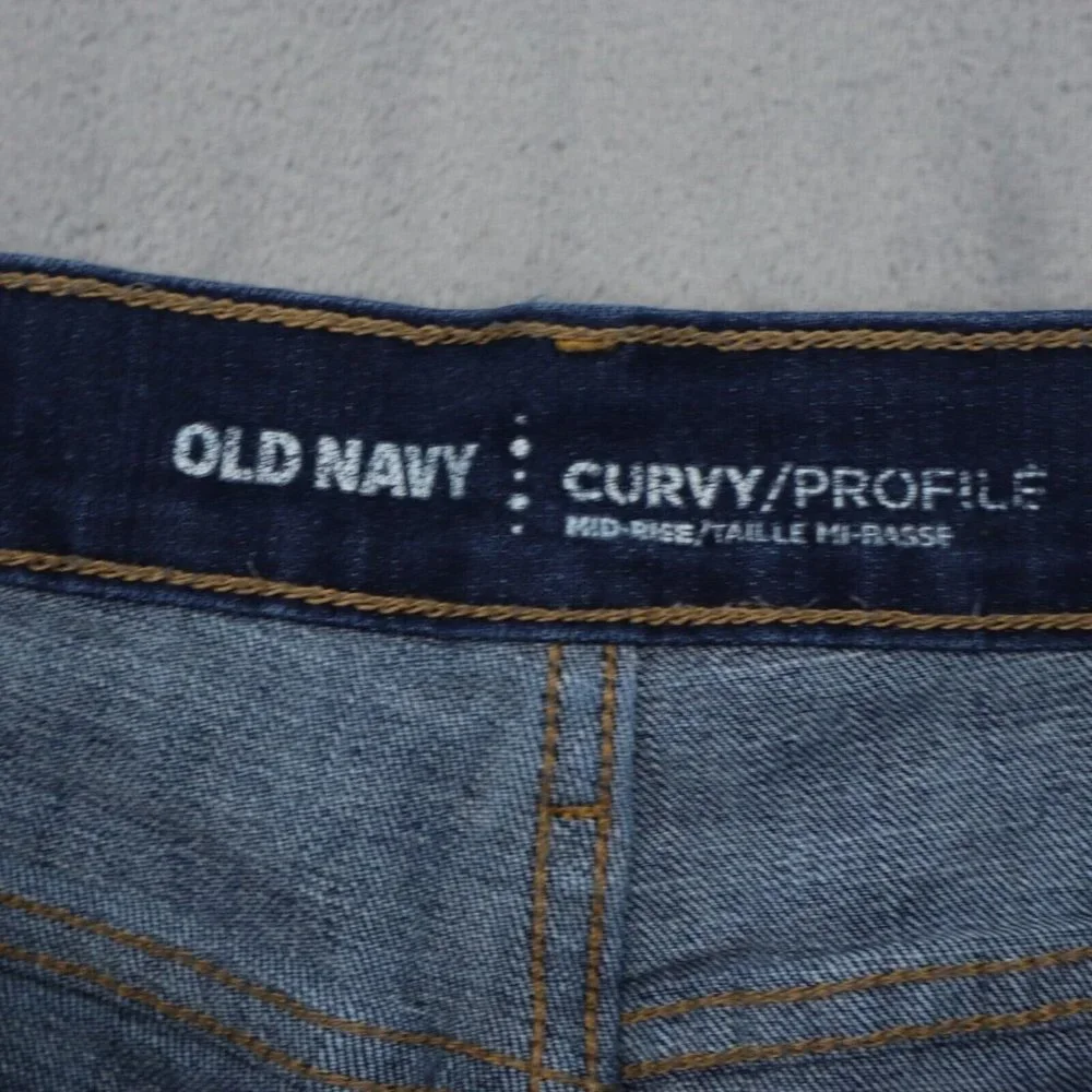 Old Navy Pants Womens 6 Blue Mid Rise 5 Pocket Design Curvy Jeans Bottoms - Picture 2 of 14